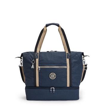 Kipling Art M Weekender Printed Tote Tassen Blauw | NL 1456BE